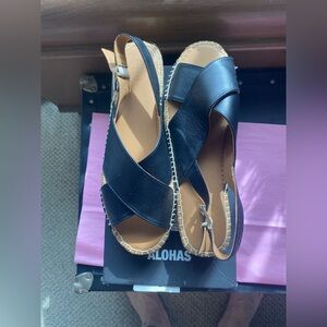ALOHAS Black Espadrille Sandals